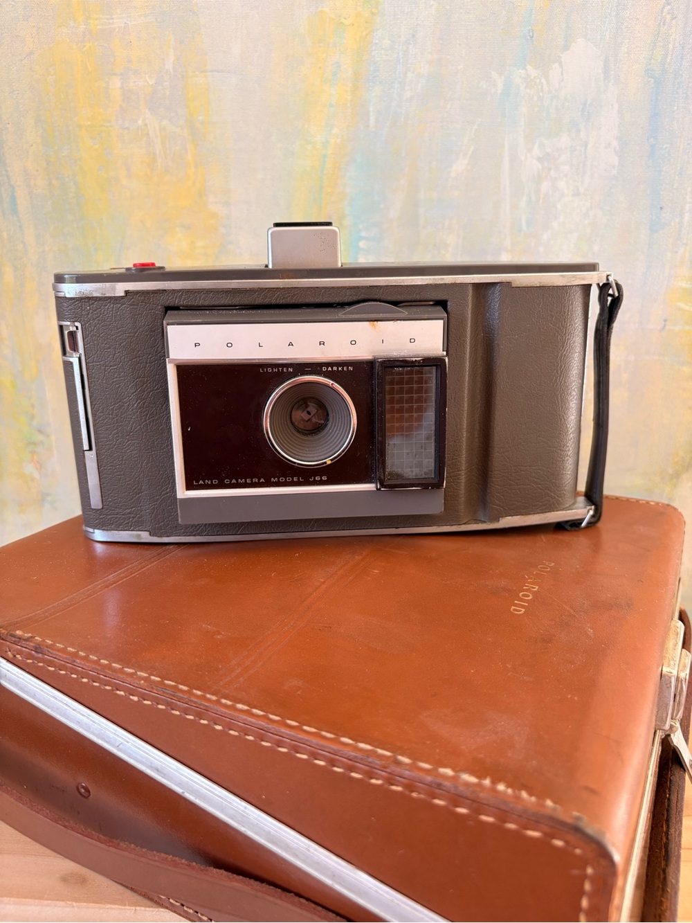 Vintage Polaroid Camera and Case